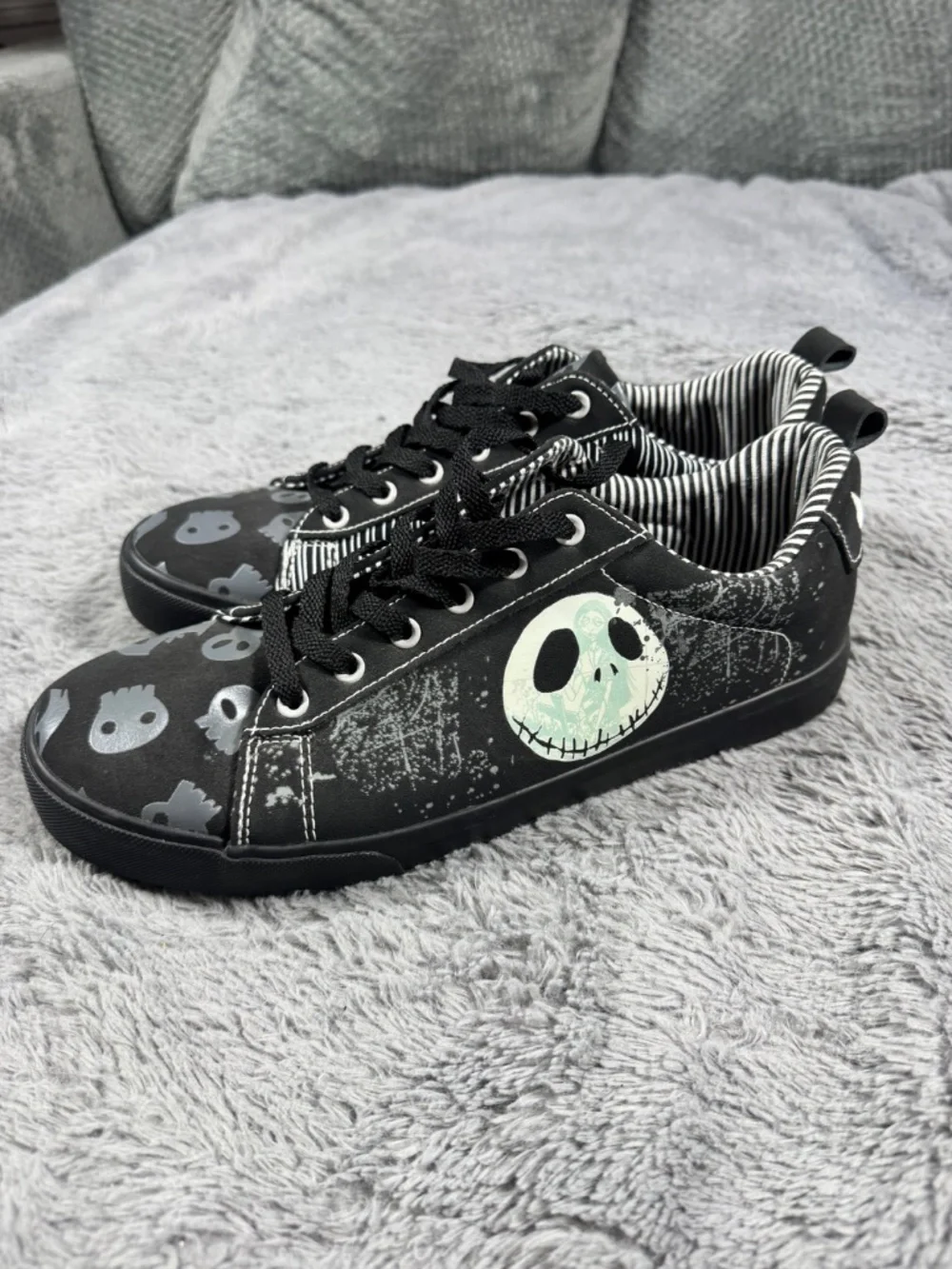 Ground Up Disney Jack Skellington Shoes Men's Size 12 Black Glow In The Dark